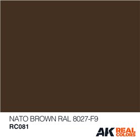 AK Interactive REAL COLORS RC081 Nato Brown - RAL 8027 F9 - 10ml
