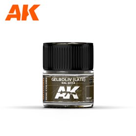 AK Interactive REAL COLORS RC087 Gelboliv - Late - RAL 6014 - 10ml