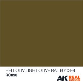 AK Interactive REAL COLORS RC090 Helloliv-Light Olive - RAL 6040-F9 - 10ml
