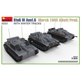 Mini Art 1:35 Sturmgescut StuG.III Ausf.G - MARCH 1943 ALKETT PRODUCTION - WINTER TRACKS - INTERIOR KIT