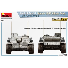 Mini Art 1:35 Sturmgescut StuG.III Ausf.G - MARCH 1943 ALKETT PRODUCTION - WINTER TRACKS - INTERIOR KIT