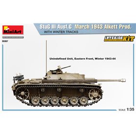 Mini Art 1:35 Sturmgescut StuG.III Ausf.G - MARCH 1943 ALKETT PRODUCTION - WINTER TRACKS - INTERIOR KIT