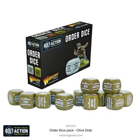 Bolt Action Kostki go gry ORDERS DICE PACK - OLIVE DRAB
