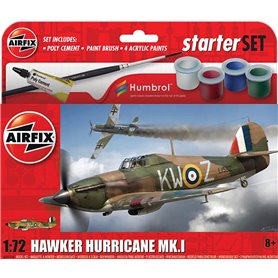 Airfix 1:72 Hawker Hurricane Mk.I - STARTER SET - z farbami