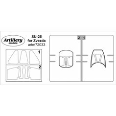 Fly 1:72 Masks for Sukhoi Su-25 - Zvezda 