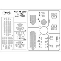 Fly 1:72 Maski do Ki-21-1b Sally dla ICM