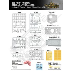 Vespid Models 1:72 Pz.Kpfw.V Panther Ausf.F - 75mm Kw.K. L/70