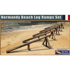 Gecko Models 1:35 NORMANDY BEACH LOG RAMPS SET