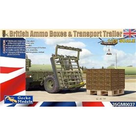 Gecko Models 35GM0037 British Ammo Boxes & Transport Trailer