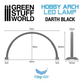 Green Stuff World Hobby Arch LED Lamp – DARTH BLACK
