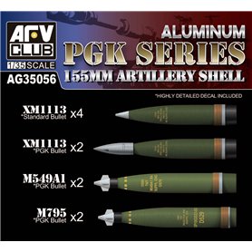 AFV Club AG35056 Aluminum PGK Series 155 mm Artillery Shell