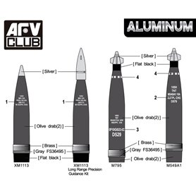 AFV Club 1:35 ALUMINIUM PGK SERIES - 155MM ARTILLERY SHELL