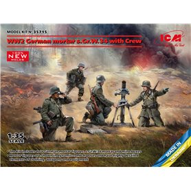 ICM 35715 WWII German Mortar s.Gr.W.34 with Crew