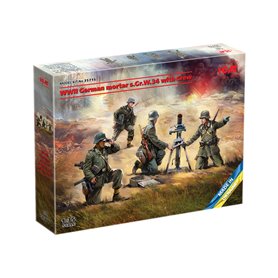 ICM 1:35 WWII GERMAN MORTAR S.GR.W.34 W/CREW