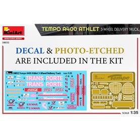 Mini Art 1:35 Tempo A400 Athlet - 3-WHEEL DELIVERY TRUCK