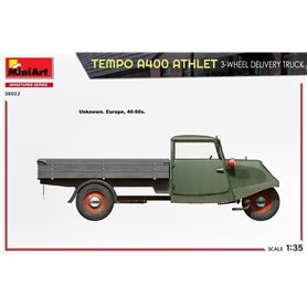 Mini Art 1:35 Tempo A400 Athlet - 3-WHEEL DELIVERY TRUCK