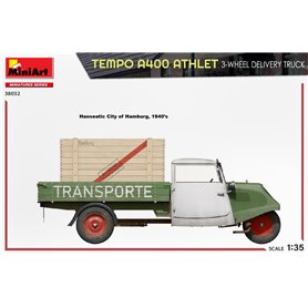 Mini Art 1:35 Tempo A400 Athlet - 3-WHEEL DELIVERY TRUCK