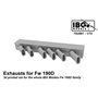 IBG 72U001 Exhaust for Fw190D - 3D printed set for IBG Models Fw190D family