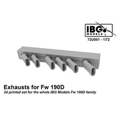 IBG 1:72 Exhausts for Focke Wulf Fw-190D - IBG 