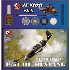Big Model 1:72 North American P-51 III Mustang ST. SKALSKI - JUNIOR SET - w/paints 