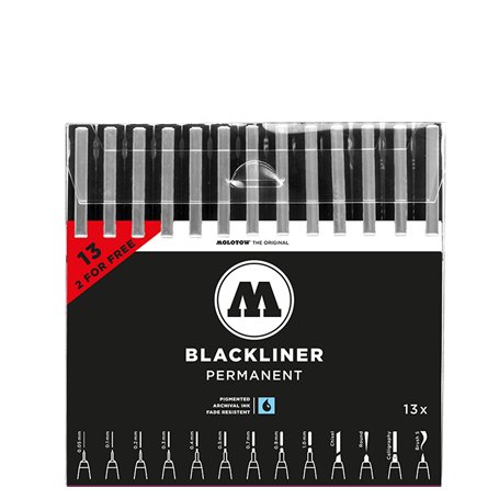 Molotow Zestaw BLACKLINER COMPLETE SET – 13szt.