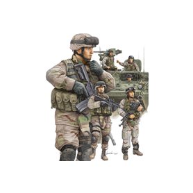 TRUMPETER 00424 Figurki - Modern US Army armor crewman & Infantry - 1:35