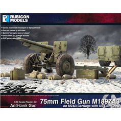 Rubicon Models 1:56 M2A3 75MM FIELD GUN WITH CREW - VIETNAM