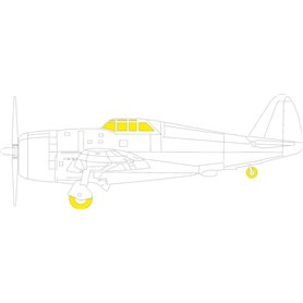 Eduard 1:48 Masks TFACE for Republic P-47D RAZORBACK - Tamiya