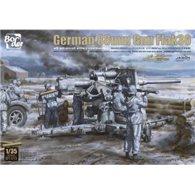 Border Model BT-013 German 88mm Gun Flak 36 w/ 6 Crew Members
