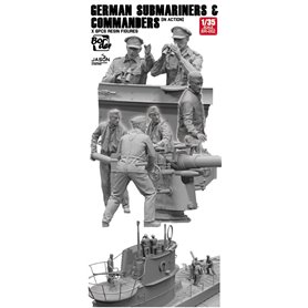Border Model BR-002 German Submarines & Commanders Set of 6 Resin Figures 1/35