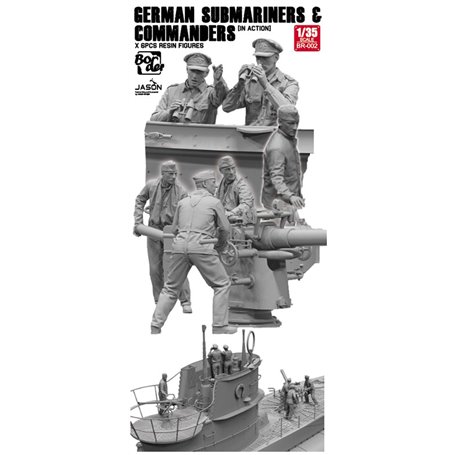 Border Model BR-002 German Submarines & Commanders Set of 6 Resin Figures 1/35