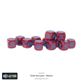 Bolt Action ORDERS DICE PACK - MAROON