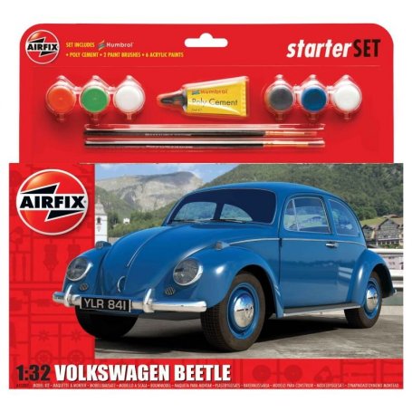 Airfix 1:32 Volkswagen Beetle - STARTER SET - w/paints 