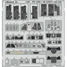 Eduard 1:48 Elementy wnętrza do Grumman F-14A LATE dla Tamiya