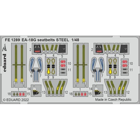 Eduard 1:48 Ea-18g Seatbelts Steel