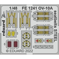 Eduard STEEL 1:48 Pasy bezpieczeństwa do OV-10A dla ICM