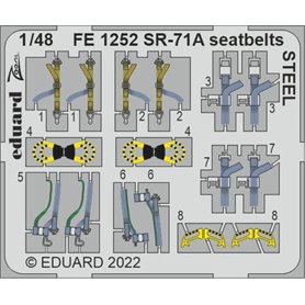 Eduard STEEL 1:48 Pasy bezpieczeństwa do Sr-71a Seatbelts Steel