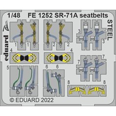 Eduard STEEL 1:48 Pasy bezpieczeństwa do SR-71A dla Revell