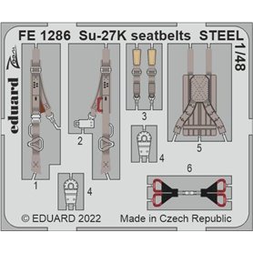 Eduard 1:48 Su-27k Seatbelts Steel