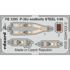 Eduard 1:48 P-38j Seatbelts Steel