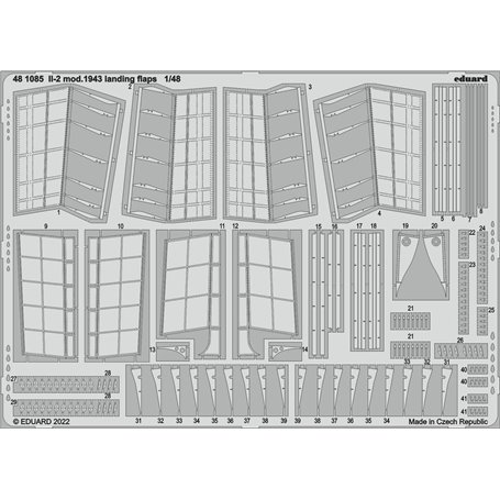 Eduard 1:48 Klapy do Ilyushin Il-2 Model 1943 dla Zvezda