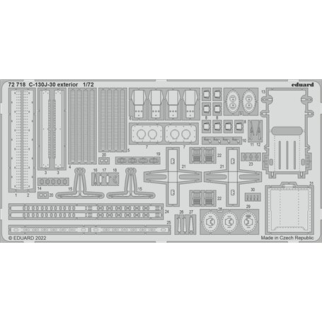 Eduard 1:72 Elementy zewnętrzne do C-130J-30 dla Zvezda