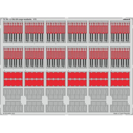 Eduard 1:72 C-130j-30 Cargo Seatbelts