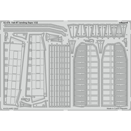 Eduard 1:32 Klapy do Yakovlev Yak-9T dla 