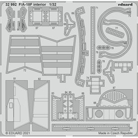 Eduard 1:32 Elementy wnętrza do F/A-18F dla