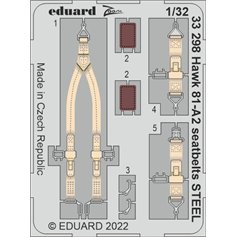 Eduard 1:32 Hawk 81-A2 Seatbelts Steel