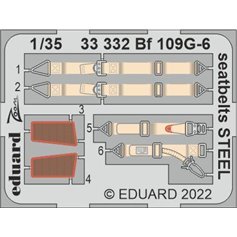 Eduard ZOOM 1:35 Pasy bezpieczeństwa do Messerschmitt Bf-109 G-6 dla Border Model