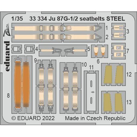 Eduard 1:35 Pasy bezpieczeństwa do Junkers Ju-87 G-1 / G-2 dla 