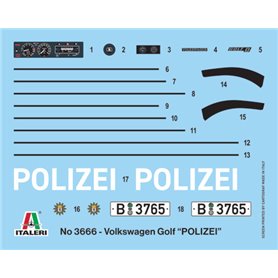 Italeri 1:24 VW Golf POLIZEI