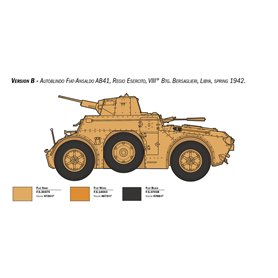Italeri 1:35 Autoblinda AB 41 W/BBERSAGLIERI EL ALAMEIN
